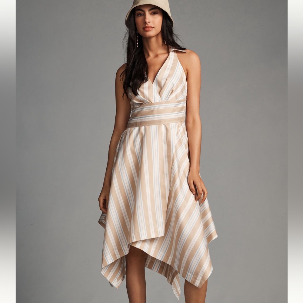 Maeve {Anthropologie} Asymmetrical Wrap Shirt Dress